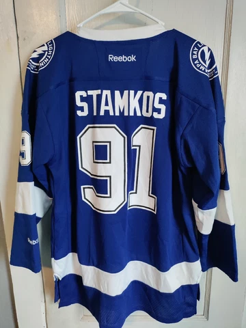 Reebok Steven Stamkos #91 Tampa Bay Lightning NHL Youth Hockey Jersey Size L/XL Cover