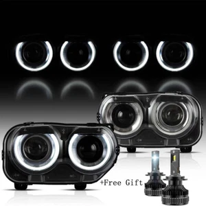 VLAND LED Projector Headlights Halo DRL Lights For 15-23 Dodge Challenger G3 - Bild 1 von 16