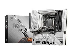 Msi B650M Project Zero Amd Ryzen 7000/9000 Series Micro-Atx Ddr5 Mb6490 - Picture 1 of 8