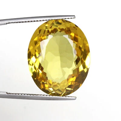 Ring Size Stone 28. Carat Loose Gemstone Yellow Citrine Oval Cut Gemstone - Image 1 of 4
