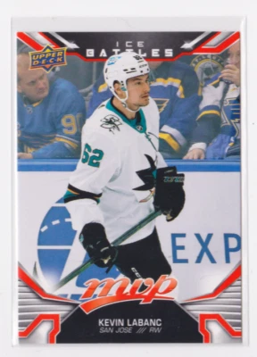 2022-23 UD MVP ICE BATTLE BASE PARALLEL KEVIN LABANC #170 SAN JOSE SHARKS - Image 1 of 2