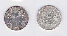 25 Schilling Silber Münze Österreich 1955 Wiedereröffnung der Bundesth. (149024)