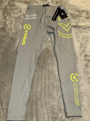 Pantalones de compresión para hombre Virus Jock Spandex gris neón verde medianos nuevos Foto 1 de 4