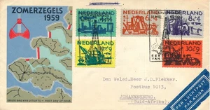 NETHERLANDS 1959, ''DELTA WORKS'', FIRST DAY COVER TO SOUTH AFRICA. #M6 - Picture 1 of 2