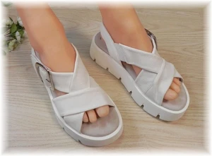 Gabor * weiche Plateau Leder Sandalen gepolstert * Gr. 37,5 38 wie Neu - Bild 1 von 6