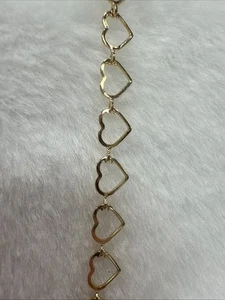 New Gold Plated Heart Chain 22” - Picture 1 of 4