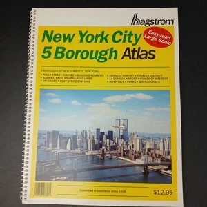 Hagstrom New York City 5 Borough Atlas Spiral 1998 5th Edition 106 pg TOP - Bild 1 von 11