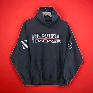 Grunt Style Hoodie Beautiful Badass Pullover Black Range Day Gun Lover USA XL - Picture 1 of 24