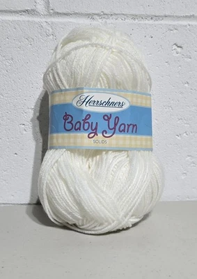 Herrschners Baby Yarn 100% Acrylic Light Worsted White Color Skein 58g Of 100g - Image 1 of 3