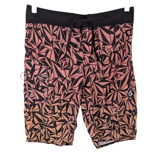 Volcom Orange Pink Board Shorts Cargo Mens 30 Swim Trunks Mod-Tech Beach Surf - Picture 1 of 8