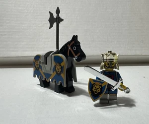 Lego Castillo Figura CAS035 Caballeros Reino I - Rey Leo 6098 6091 Caballo Bardo - Imagen 1 de 4