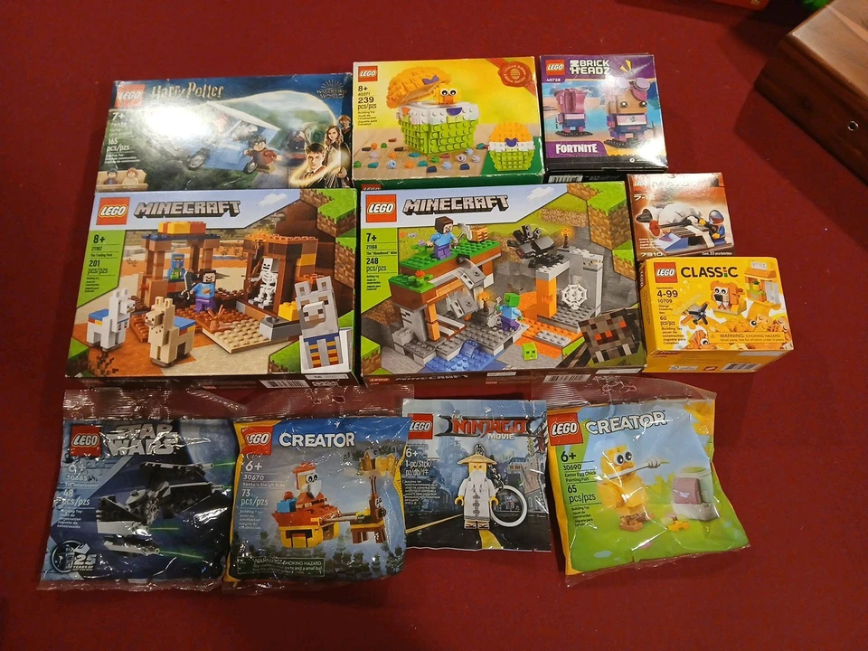 Huge Brand New Lego Sef Lot Of 7 With 4 Polybags Creator Minecraft Harry Potter - Image 1 of 4