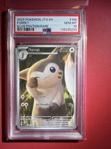 PSA 10 2025 POKEMON JTG IN VIAGGIO INSIEME ILLUSTRAZIONE RARA #168 FURRET - Foto 1 di 4