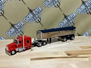 DCP 1/64 Kenworth W900 With Mac Spread Axle Coal Dump semi Truck Farm Toy - Picture 1 of 10