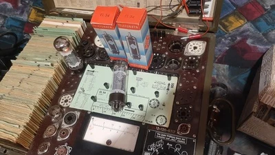 1 x TUBO TELEFUNKEN EL34 OO GETTER BASE MARRÓN n1183 Foto 1 de 4