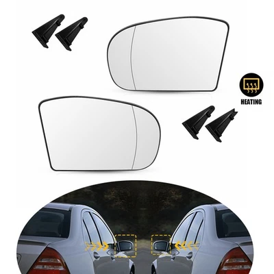 Espejo retrovisor térmico izquierdo derecho cristal transparente para Mercedes-Benz Clase E W211 Clase C W203 Foto 1 de 4