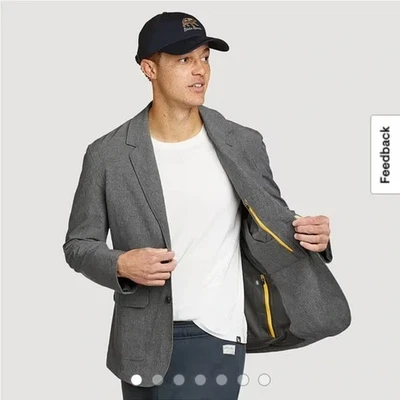 Eddie Bauer Men's Ultimate Voyager Travel Blazer Utility Performance Size T46 XL - Image 1 of 4