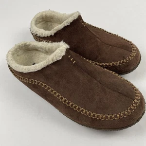 Sorel Falcon Ridge Slippers Men’s 8 Brown Suede Slip On Lined Shoes - Picture 1 of 10