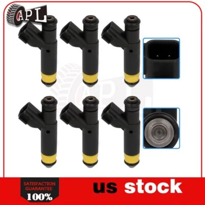 6 Fuel Injectors For 2004 Ford F-150 Heritage 2001 2002 2003 Ford F-150 4.2L V6 - Image 1 of 4