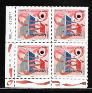 france 2025 Pavillon France Expo 2025 OSAKA JAPAN franch flag 4v mnh BLOCK DATE - Picture 1 of 1