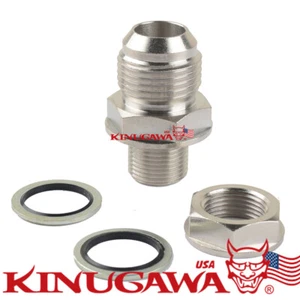 Kinugawa Turbo Oil Pan Return / Drain Plug Adapter Fitting 12AN No Welding Steel - Foto 1 di 1