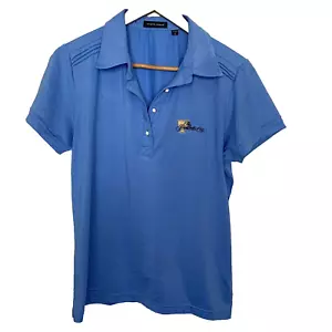 Royal Melbourne Presidents Cup golf polo shirt womens 12 blue short sleeve top - Picture 1 of 6