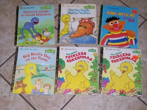 Lot of 6 Sesame Street Little Golden Books - Picture 1 of 2