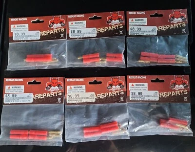 LOT OF 6 PACKS ~ Redcat Racing 03771 Banana Plugs / Connectors w/ Housings NIP - Image 1 of 2