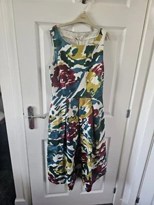 Seasalt Merthen Midi-Sommerkleid abstrakter Druck Baumwolle Größe 8 Tall neu mit Etikett - Bild 1 von 14