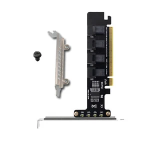 4-Port U.2 NVMe Expansion Card PCI-E X4/8/16 to SFF-8643 Versatile Compatibility - Picture 1 of 13