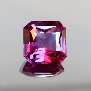 15.35 Ct Natural Ceylon Purple Sapphire Asscher Cut Loose Gemstone Gift Birthday - Picture 1 of 5