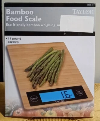 Plataforma de escala de alimentos ecológica Taylor Bamboo - capacidade de 11 lb - Imagem 1 de 4