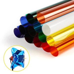 50x40cm Color Lighting Gel Filter Sheets Paper Correction for Theater Stage clip - Picture 1 of 27