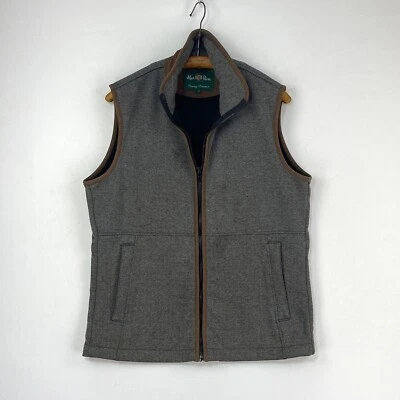 Alan Paine Aylsham Gilet Mens Medium Grey Herringbone Vest Shooting Sporting - Image 1 of 4