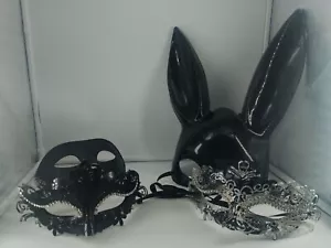 New Half Face Eye Costume Mask  Halloween  Assories Set Of 4 - Picture 1 of 7