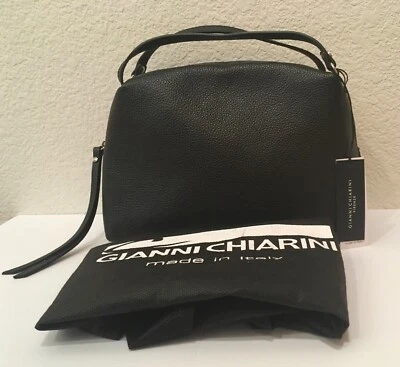 Bolso Bandolera Gianni Chiarini S Alifa Bolso de Mano Cuero Bidireccional Negro Nuevo con Etiquetas Foto 1 de 4