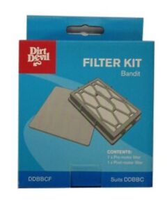 Dirt Devil Filter Kit Bandit DDBBCF Pre-motor & Post-Motor Filters NEW IN BOX