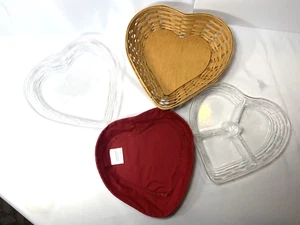 LONGABERGER 2005 CANASTA CORAZÓN MÁS DULCE + FORRO DE PIMENTÓN + 2 PROTECTORES - Imagen 1 de 13