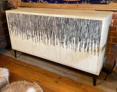 Sideboard - Inlaid Bovine Cow Bone - Contemporary Pattern - Image 1 of 4