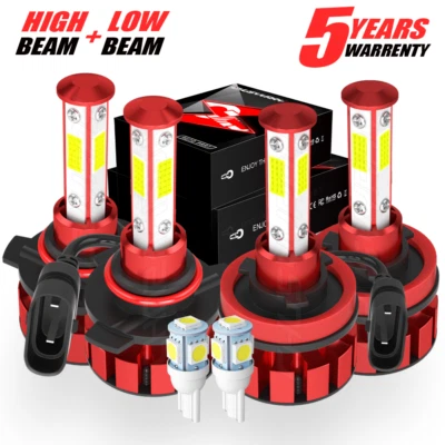 For 2016 2017 2018 Dodge RAM 1500 2500 3500 LED Headlight High/Low Beam Bulbs - Image 1 of 4