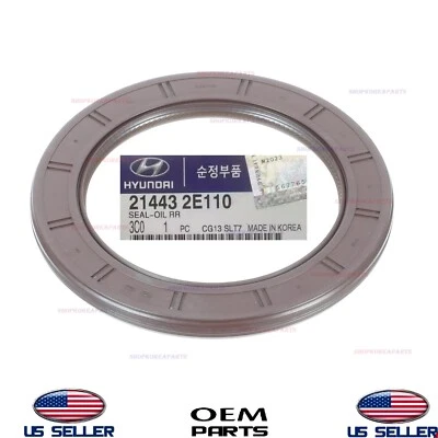 Genuine Rear Main Crankshaft Oil Seal 2011-2024 2.0L Hyundai Kia *See List  - Image 1 of 3