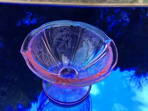 Cherry Blossom Pink Depression Glass Sherbet Jeannette 1930-39 MINT round bottom - Picture 1 of 12