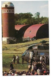 POPE JOHN PAUL II Marine Helicopter Lvg History Farms Des Moines IOWA Postcard  - Picture 1 of 2