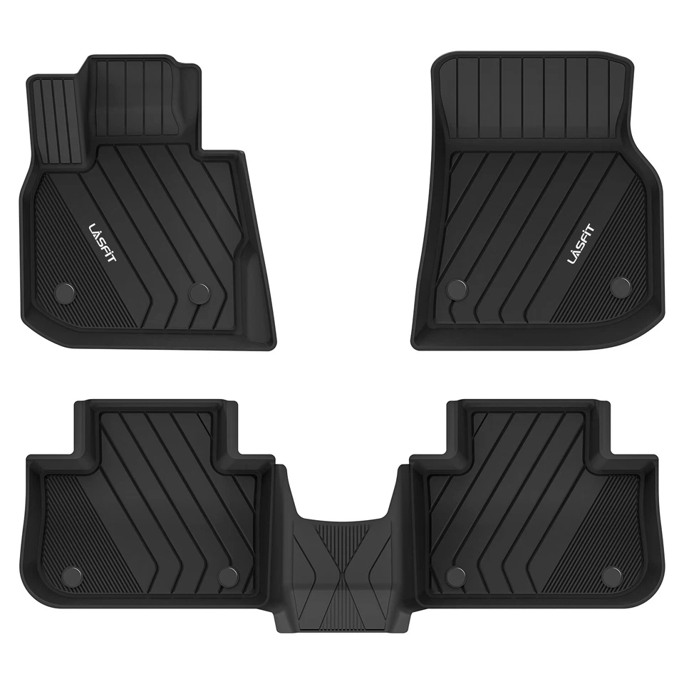 Lasfit Floor Mats Liners for 2018-2024 BMW X3 / 2019-2025 BMW X4 TPE Waterproof — 第 1/4 张图片