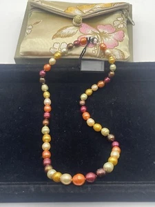 Nib Honora Pearl Graduated 925 Sterling Silver Lobster Clasp Necklace 18”Long B4 - Picture 1 of 8