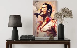 Freddie Mercury Leinwand Queen XXL Farbig Dekoration Freddy Stil Sänger Rock - Bild 1 von 1