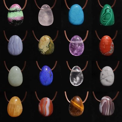 Edelstein Anhänger gebohrt G-P Tropfen Freeform Trommelsteine Ketten Steinschatz - Bild 1 von 2