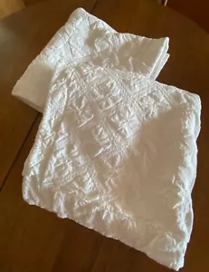 Copricuscino Docofil Matelasse Bianco Euro Sham Quadrato 27” 100% Cotone Portogallo - Foto 1 di 12