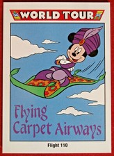 Disney COLLECTOR CARDS - Card #198 - FLYING CARPET AIRWAYS - IMPEL 1991