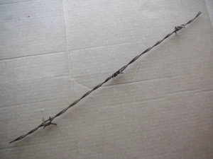 SHINN'S VIERPUNKT GESPERRT AUF WIDERHAKEN AUF EINER VON ZWEI LINIEN - ANTIKER STACHELDRAHT - Bild 1 von 4